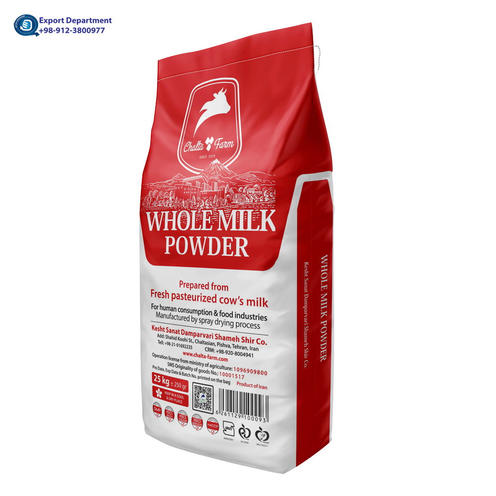 chaltafarm industrial Regular Whole Milk Powder bulk 25 kg, Full fat content from Iran
